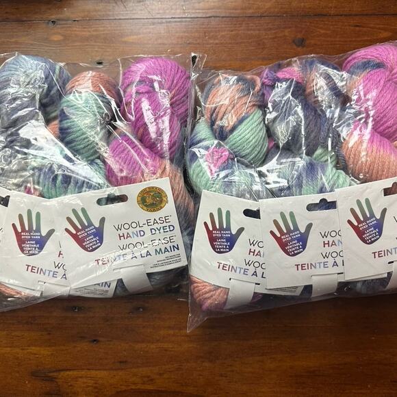 Lion Brand Hand Dyed Yarns Wool Ease Yarn Color Lavender honey bundle of 6 - Picture 1 of 5